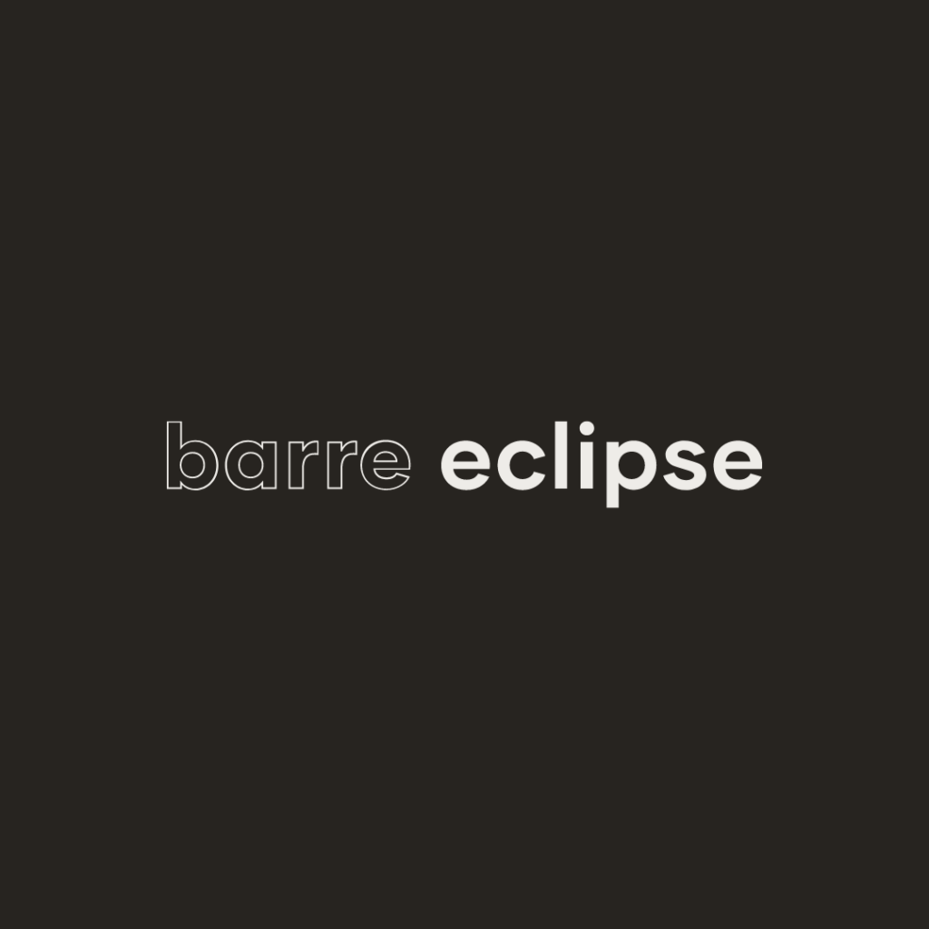 The barre eclipse brand wordmark logo
